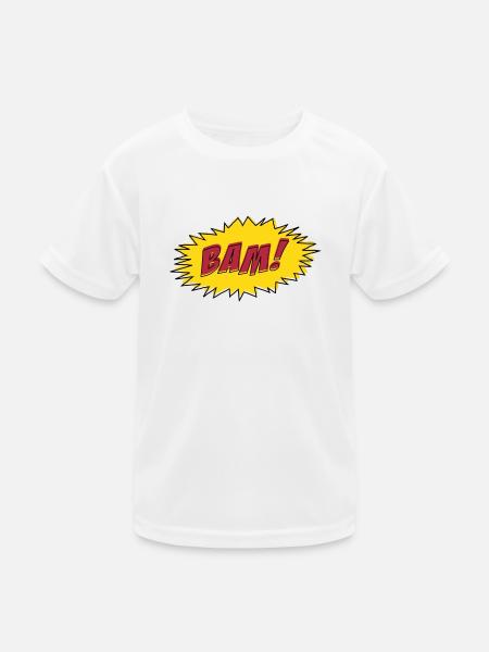 Comic Book BAM! - Kids Functional T-Shirt - white - Front