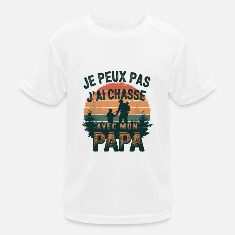 Je peux pas j'ai Chase Avec mon papa T-shirt sport Enfant
