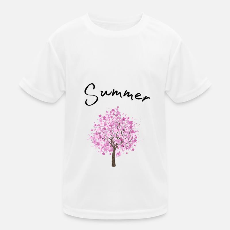 Été | Été | Arbre | Fleurs | Soleil T-shirt sport Enfant