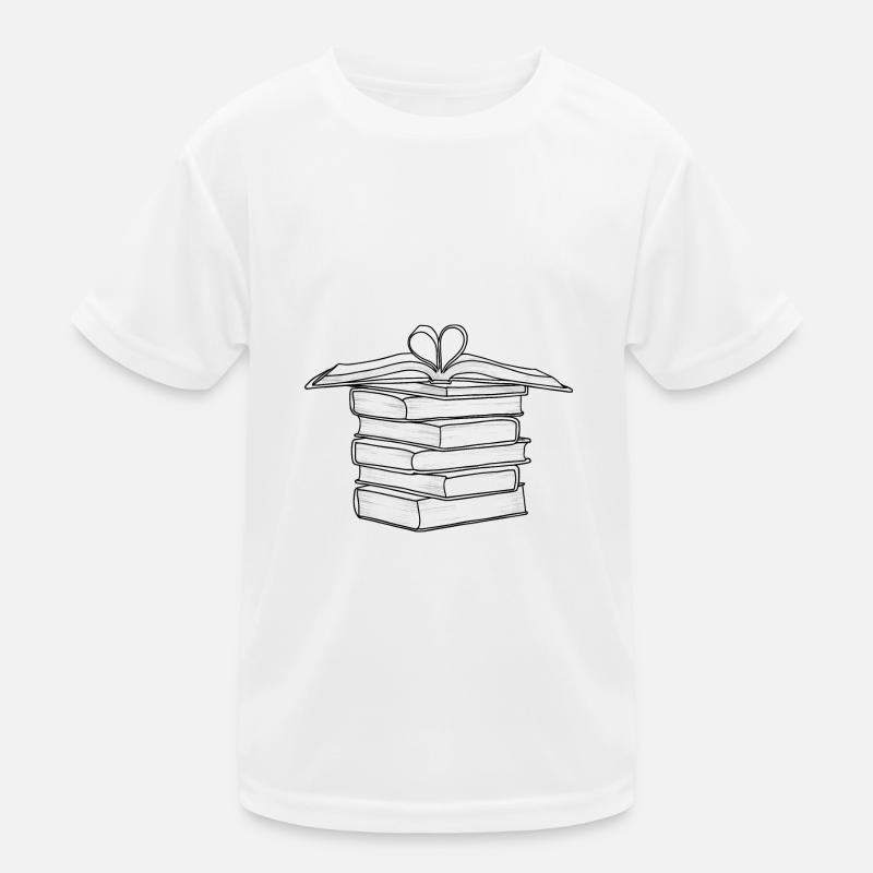 Stack drawing of | books Drawing Books Kids Functional T-Shirt