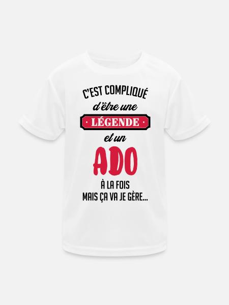 Teenager / Jugendliche / Jugendlicher / Kind - Kinder Funktions-T-Shirt - Weiß - Vorne