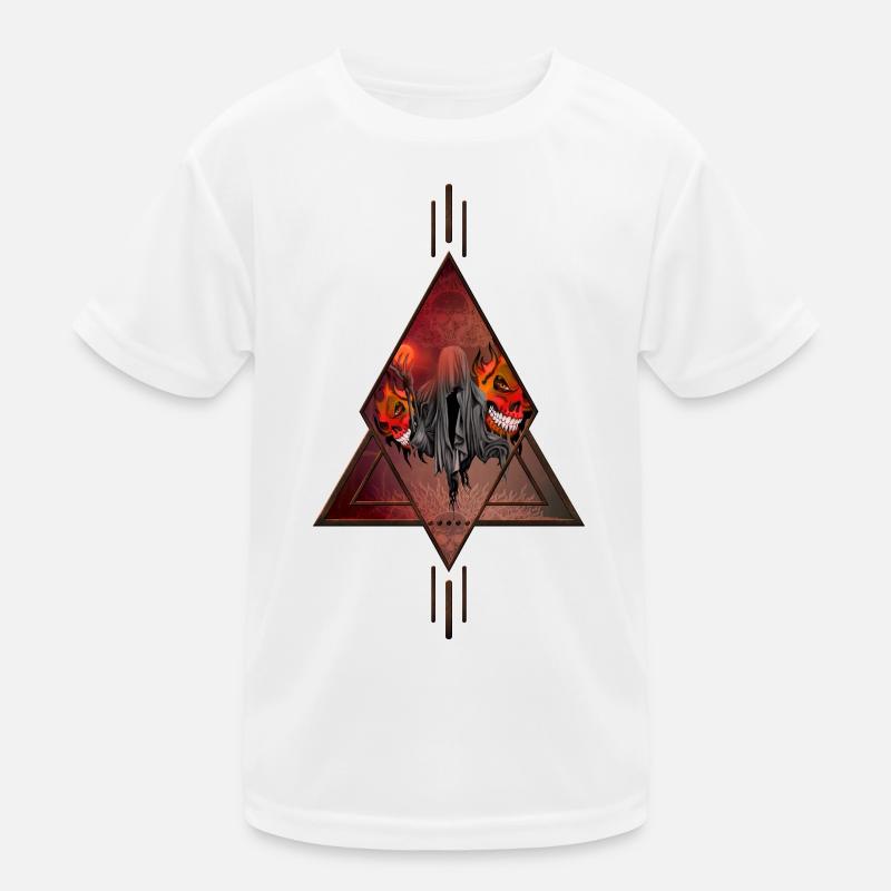 Impressive skeleton with skulls. Kids Functional T-Shirt