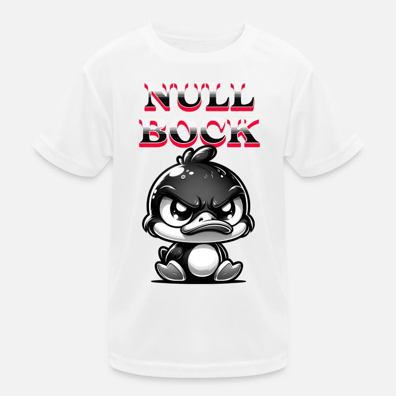 NULL BOCK - Kinder Funktions-T-Shirt - Weiß