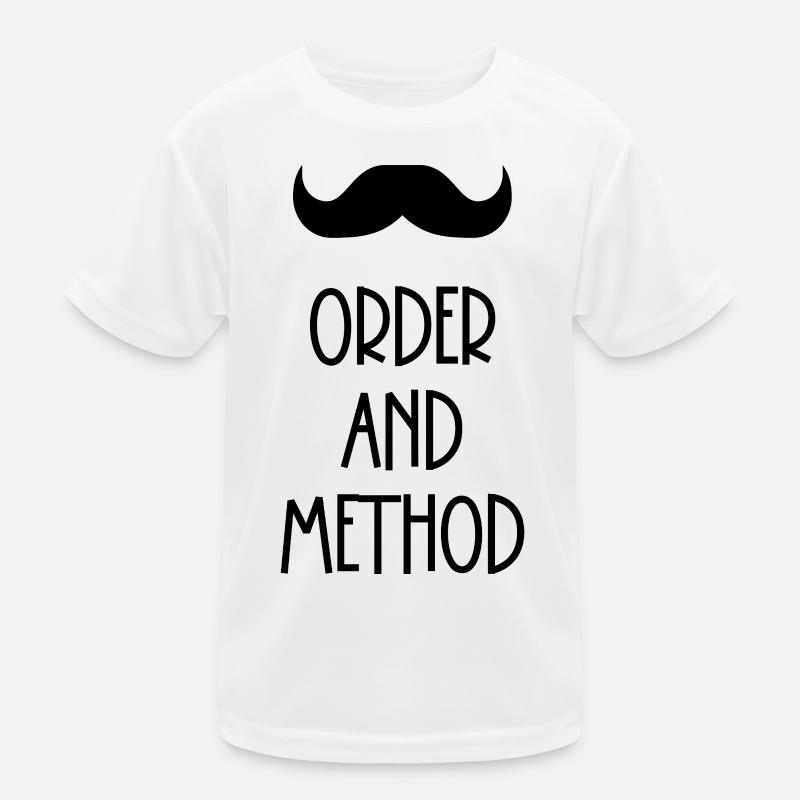 Order and method Poirot mustache Kids Functional T-Shirt