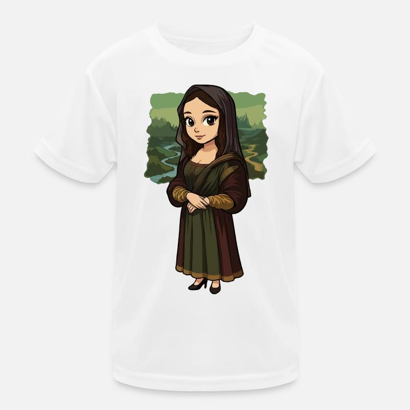 Mona-Lisa-Chibi-Stil Kinder Funktions-T-Shirt