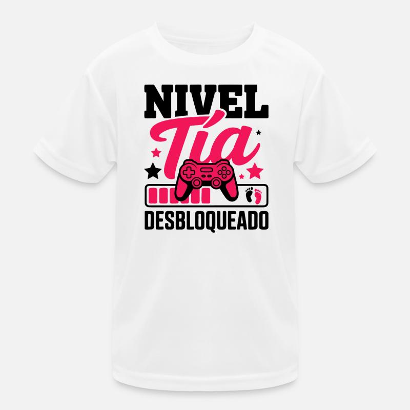 Future Aunt Level Aunt Unlocked Kids Functional T-Shirt