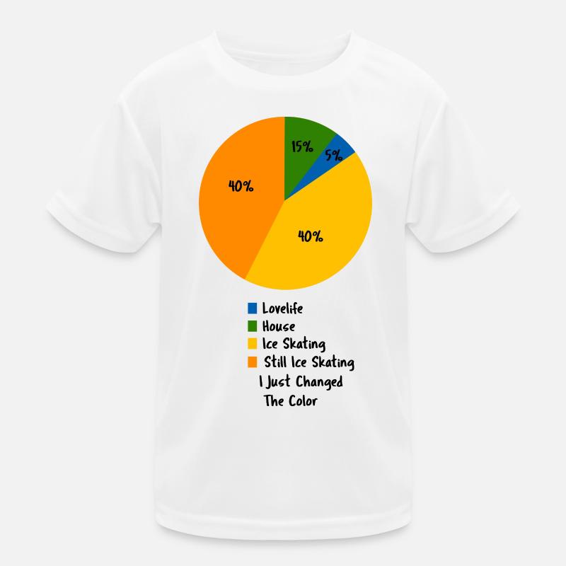 Eislauf-Leben Pie-Chart Eiskunstläufer Kinder Funktions-T-Shirt