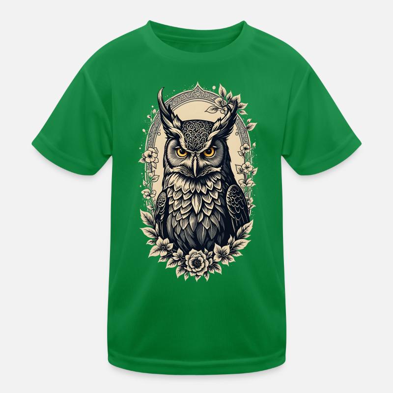 Edle Waldohreule Kinder Funktions-T-Shirt