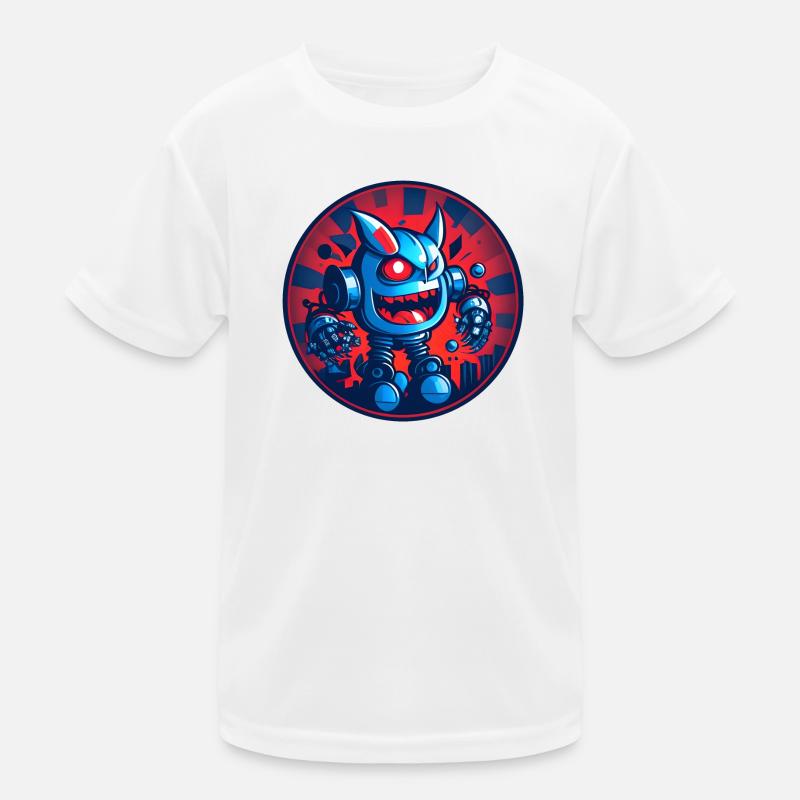 Evil Robot Series 02 - Kids Functional T-Shirt - white