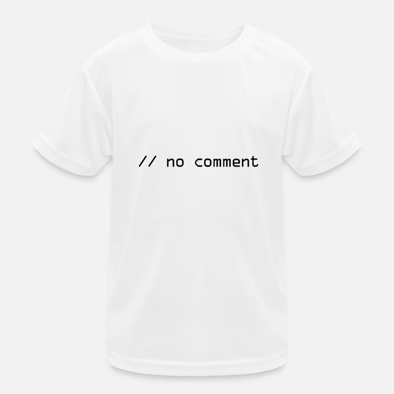 No comment programming informatic gift saying Kids Functional T-Shirt