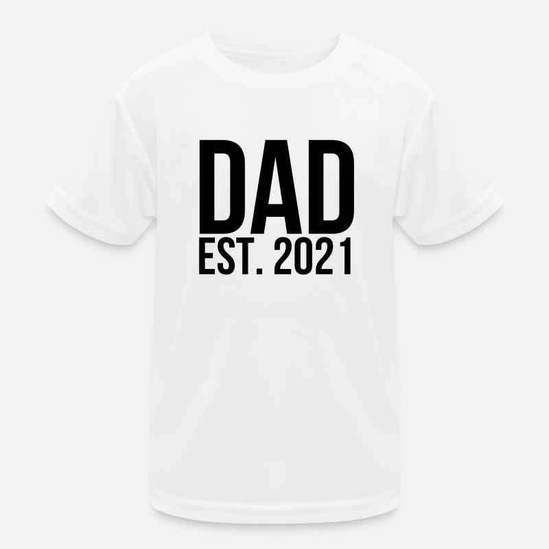 Dad est 2021 Kinder Funktions-T-Shirt
