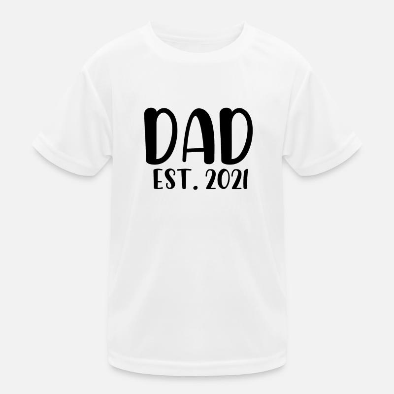 Dad est 2021 Kinder Funktions-T-Shirt
