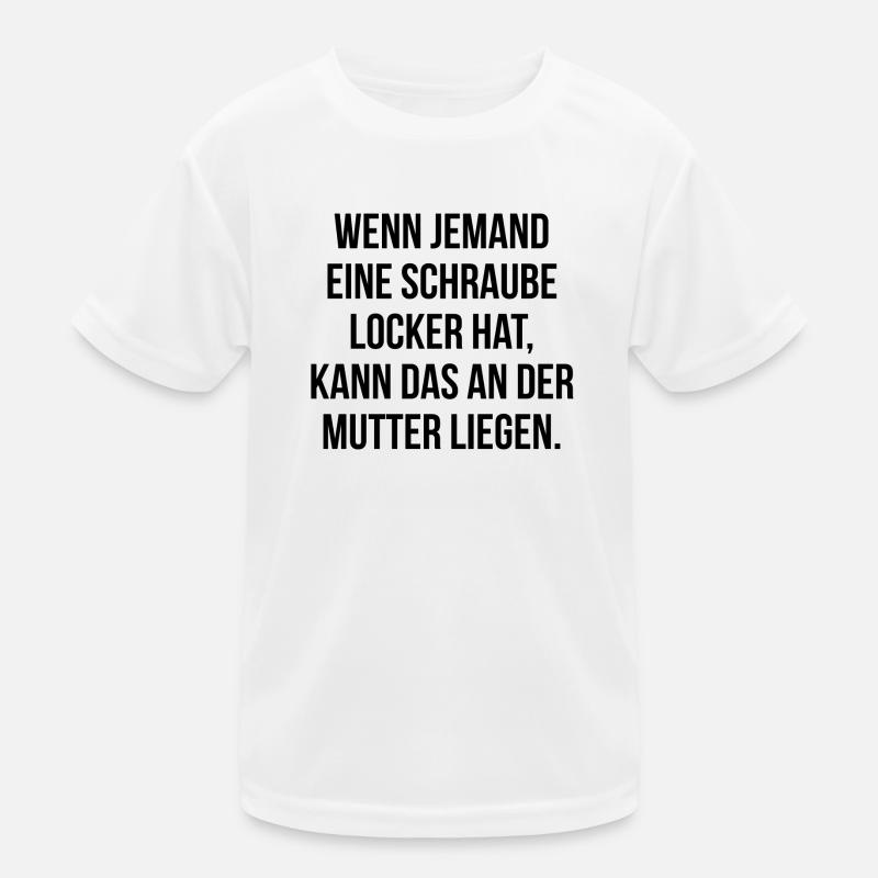 Schraube locker kann an der Mutter liegen Kinder Funktions-T-Shirt