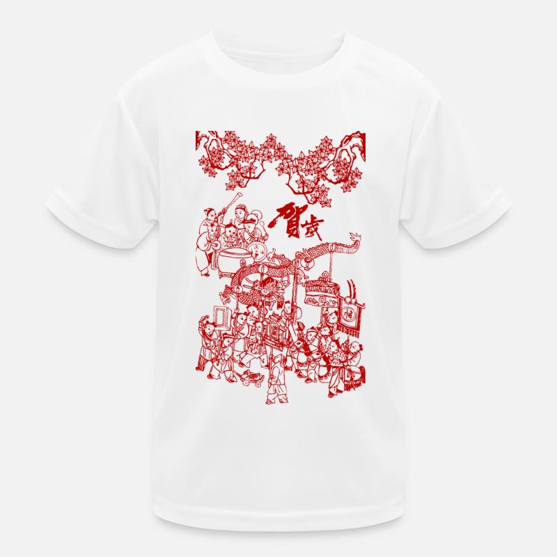 Folklore Chinese Graphic Kids Functional T-Shirt