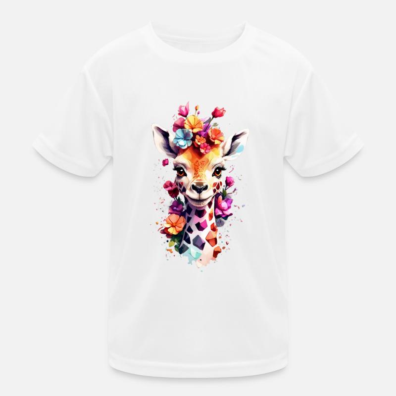 Giraffe V1 24 03 Kinder Funktions-T-Shirt