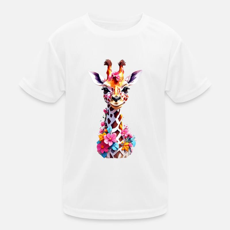 Giraffe V1 24 14 Kinder Funktions-T-Shirt