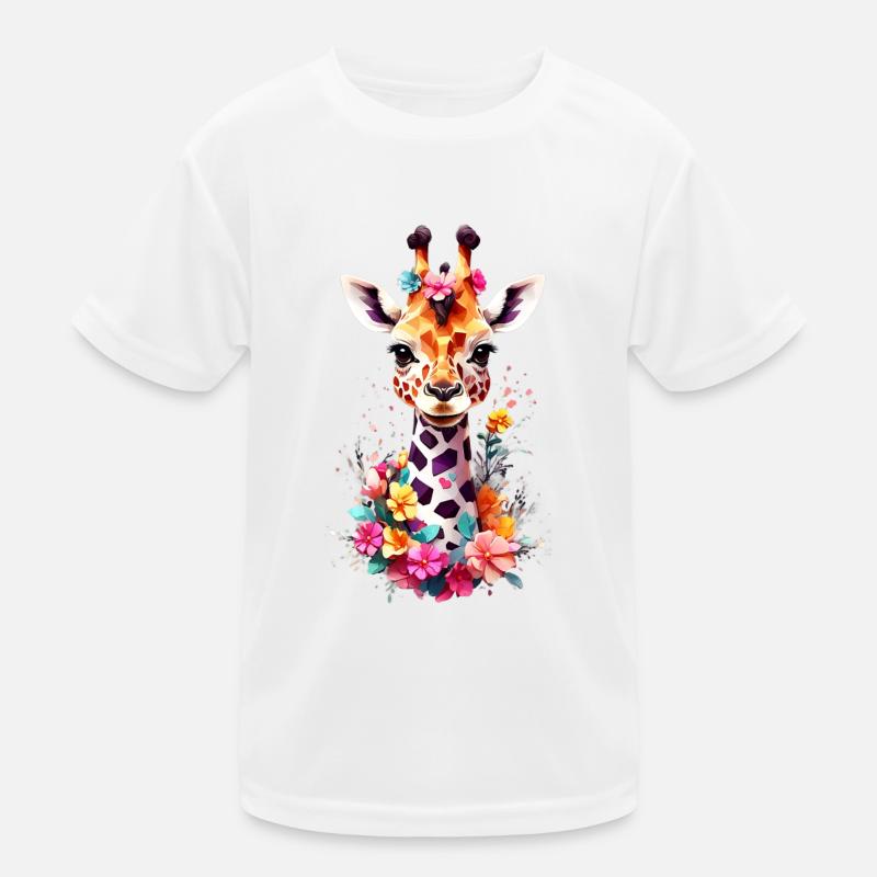 Giraffe V1 24 27 Kinder Funktions-T-Shirt
