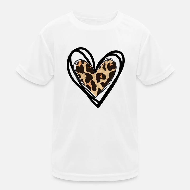 Coeur leopard T-shirt sport Enfant