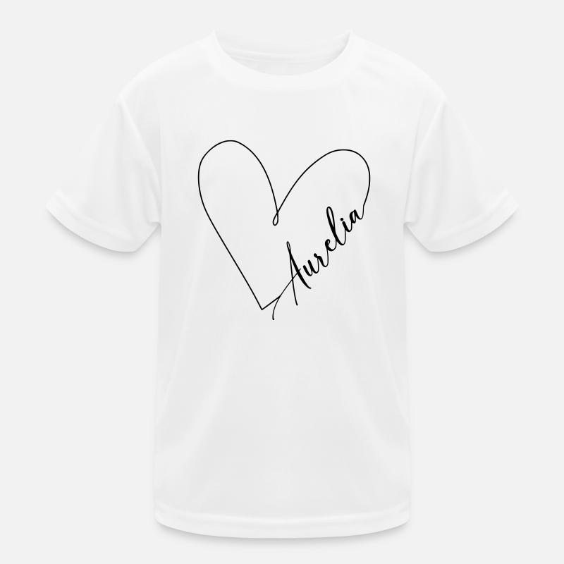 Aurelia Nom Ligne de Coeur T-shirt sport Enfant