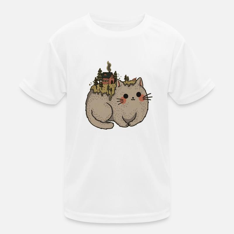 Mossy Cat Berg Kinder Funktions-T-Shirt