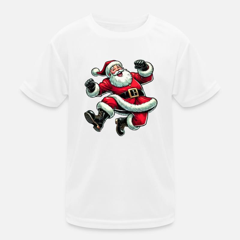 Weihnachtsmann Kinder Funktions-T-Shirt