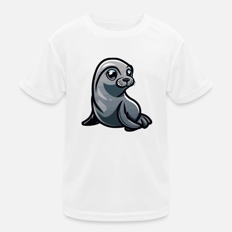 Robbe Tier Comic Kinder Funktions-T-Shirt
