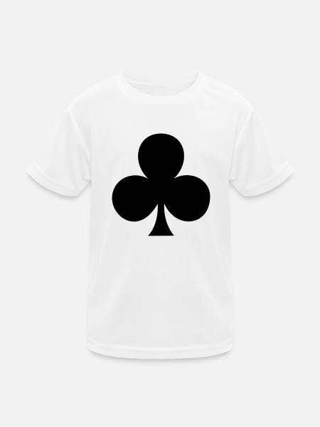 Luck - Kinder Funktions-T-Shirt - Weiß - Vorne