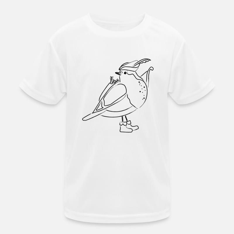 Robin Hood Rouge-gorge noir T-shirt sport Enfant