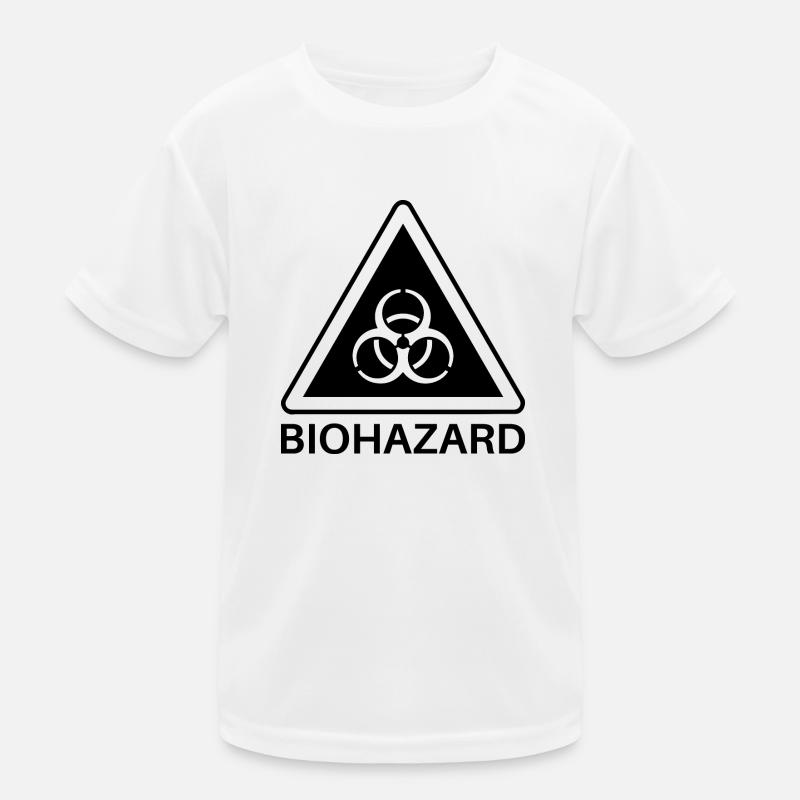 Biohazard Warning, Biohazard Warning - Kids Functional T-Shirt - white