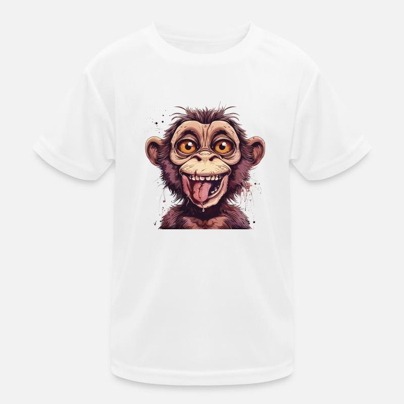 Crazy Äffchen Kinder Funktions-T-Shirt