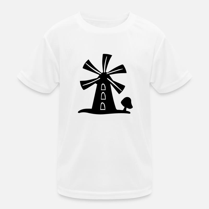 Windmühle Kinder Funktions-T-Shirt