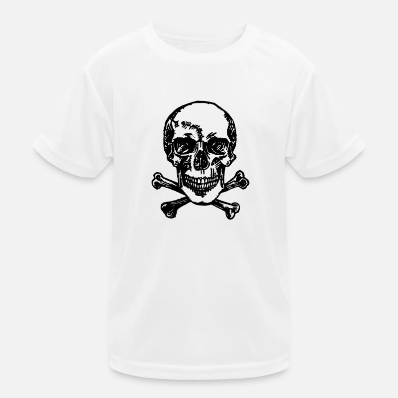 Skull and Bone Pirate Kids Functional T-Shirt