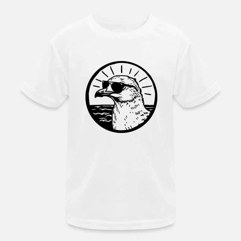 Möwe - Kinder Funktions-T-Shirt - Weiß