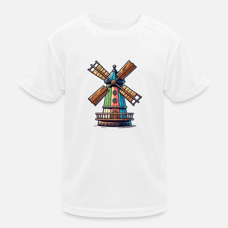 windmühle Kinder Funktions-T-Shirt