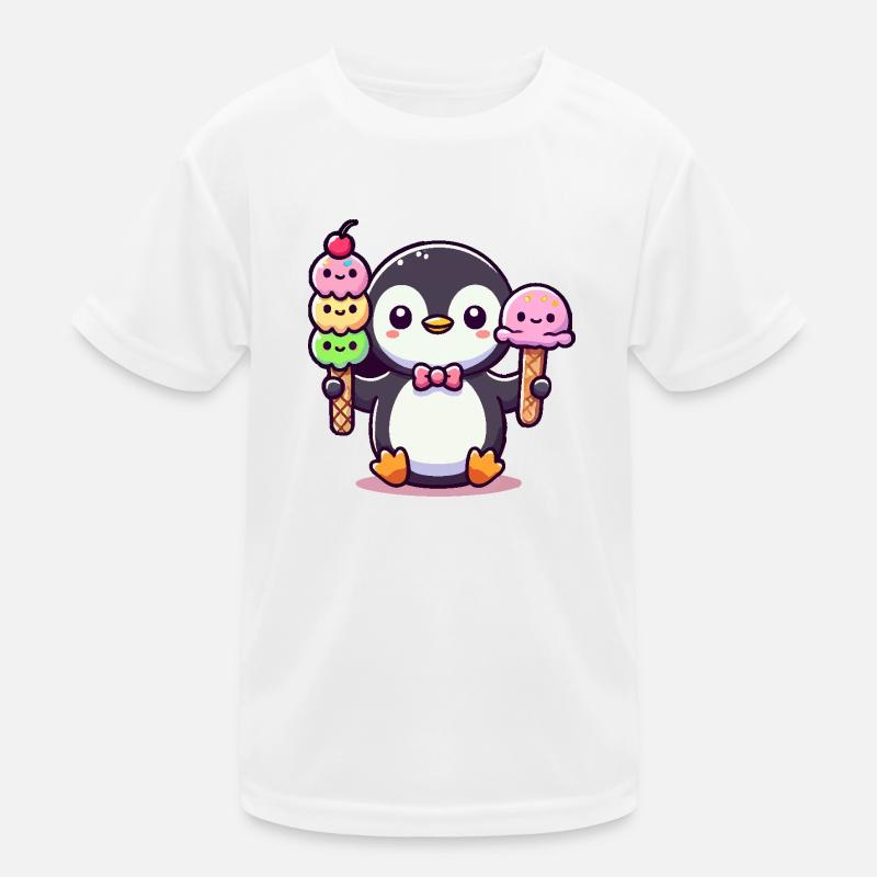 Penguin with cream Kids Functional T-Shirt