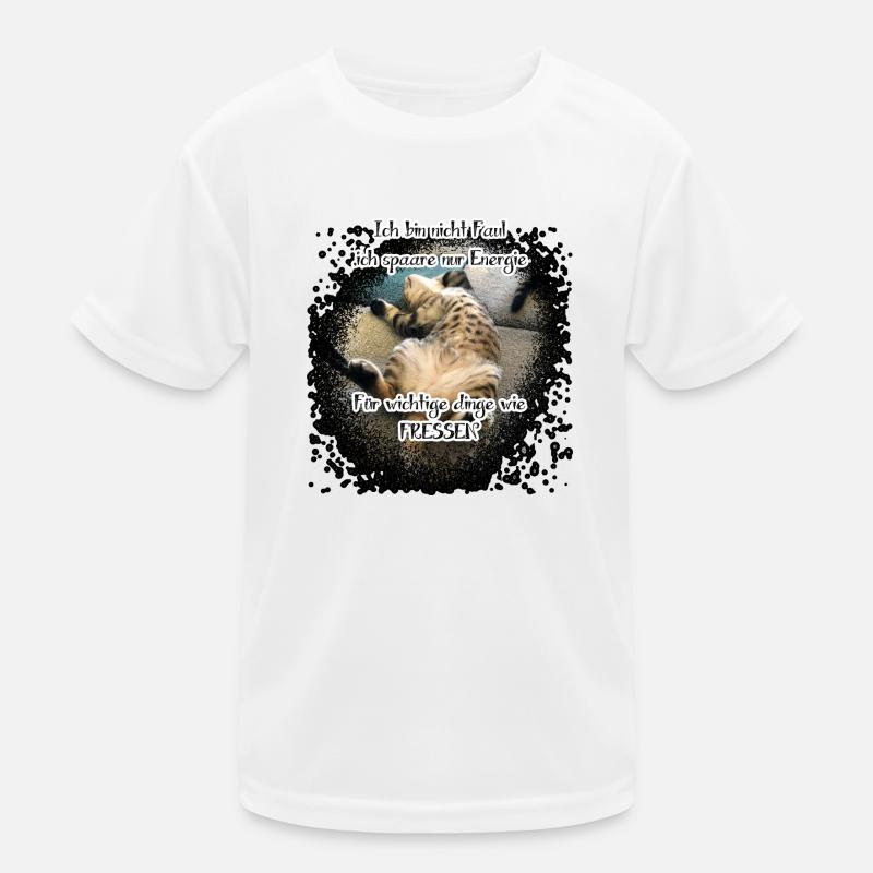 Faule Katze Kinder Funktions-T-Shirt