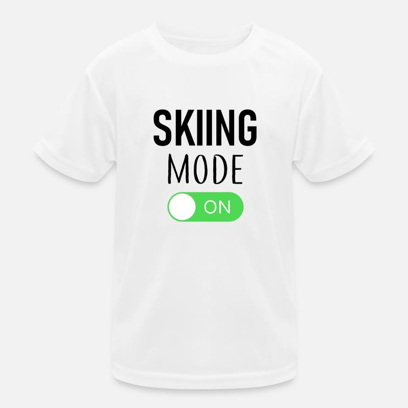 Skiing Mode On - Ski - Skiing - Directions Kids Functional T-Shirt