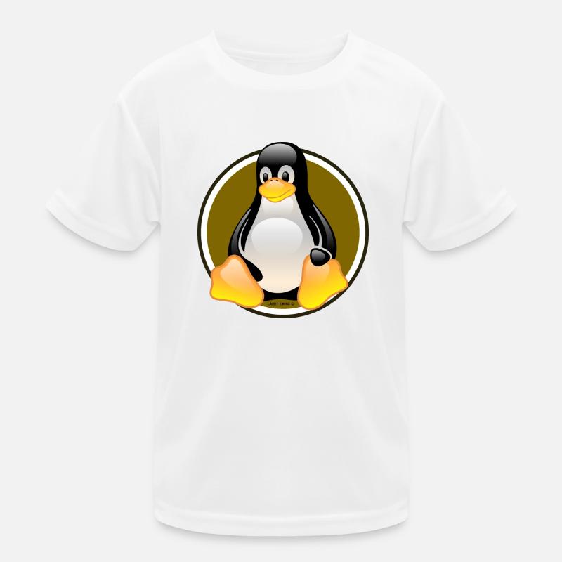 Linux Tux - Kinder Funktions-T-Shirt - Weiß