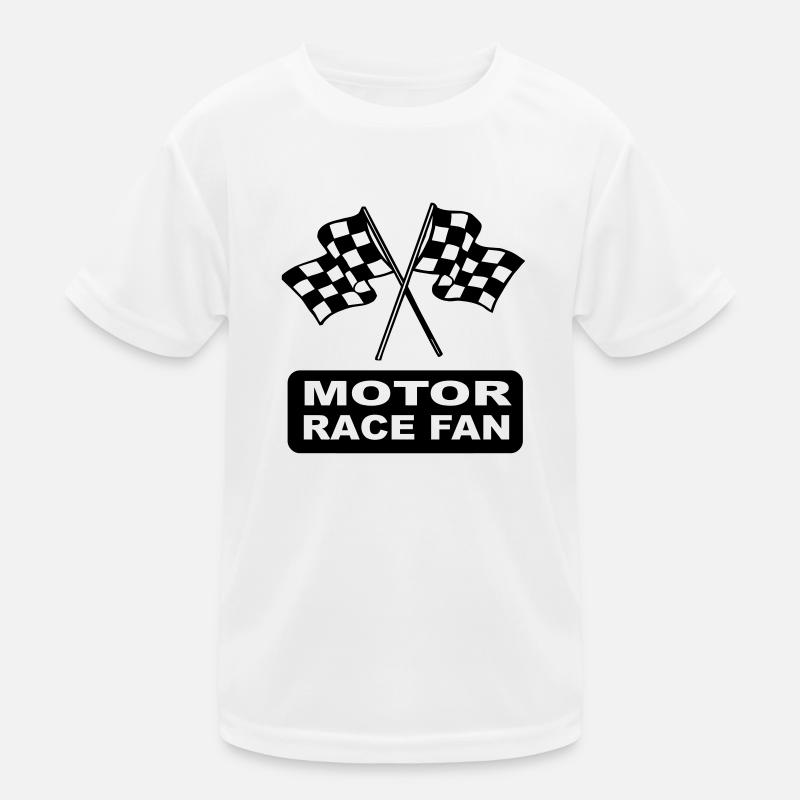 Drapeaux à damier pour le fan de course automobile T-shirt sport Enfant