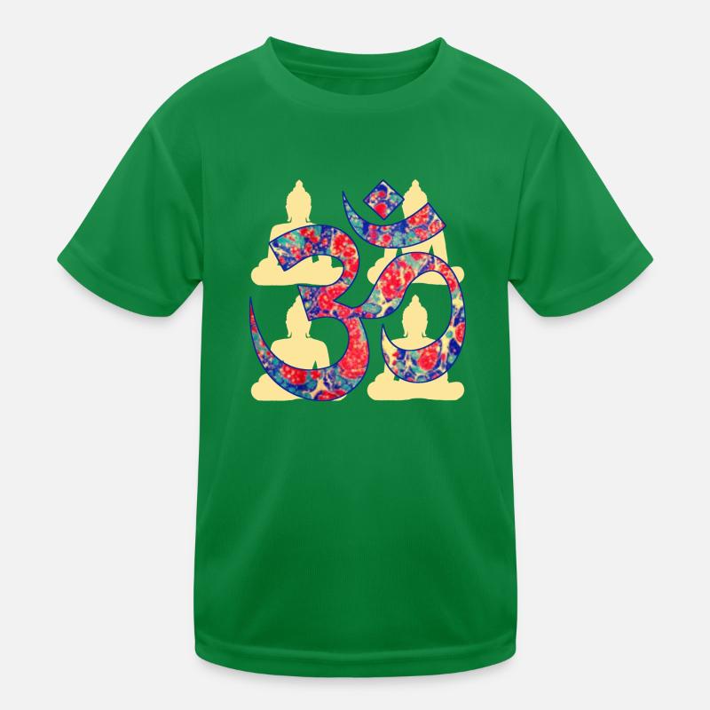 om with buddha e 42 Kids Functional T-Shirt