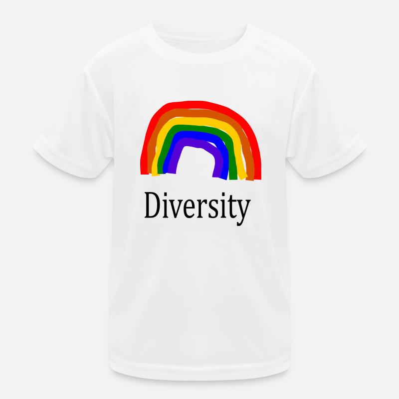 Rainbow diversité créative colorée T-shirt sport Enfant