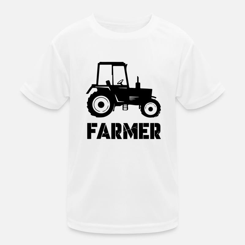 Tractor Farmer Kids Functional T-Shirt