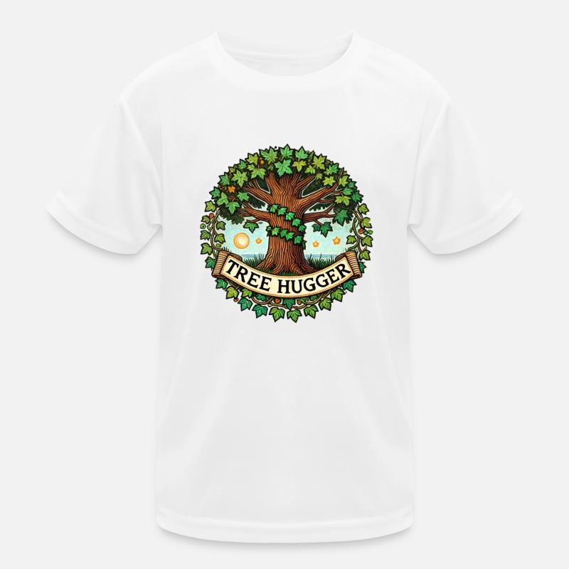 Baum-Umarmer Kinder Funktions-T-Shirt