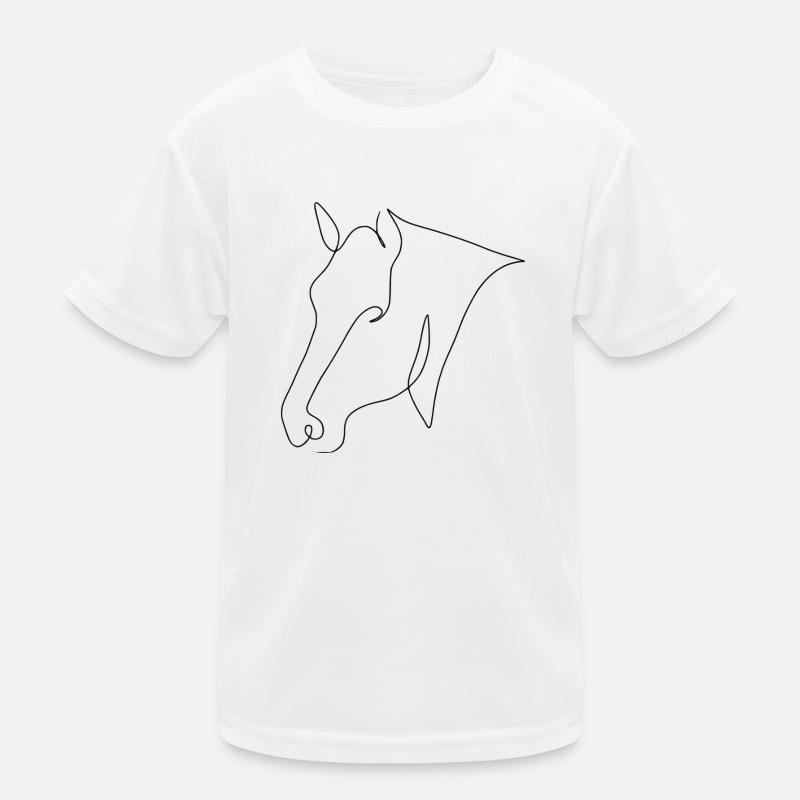 Minimal Pony schwarz Kinder Funktions-T-Shirt