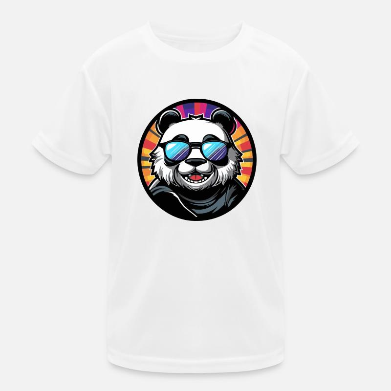 Panda Bande Dessinée Cool T-shirt sport Enfant