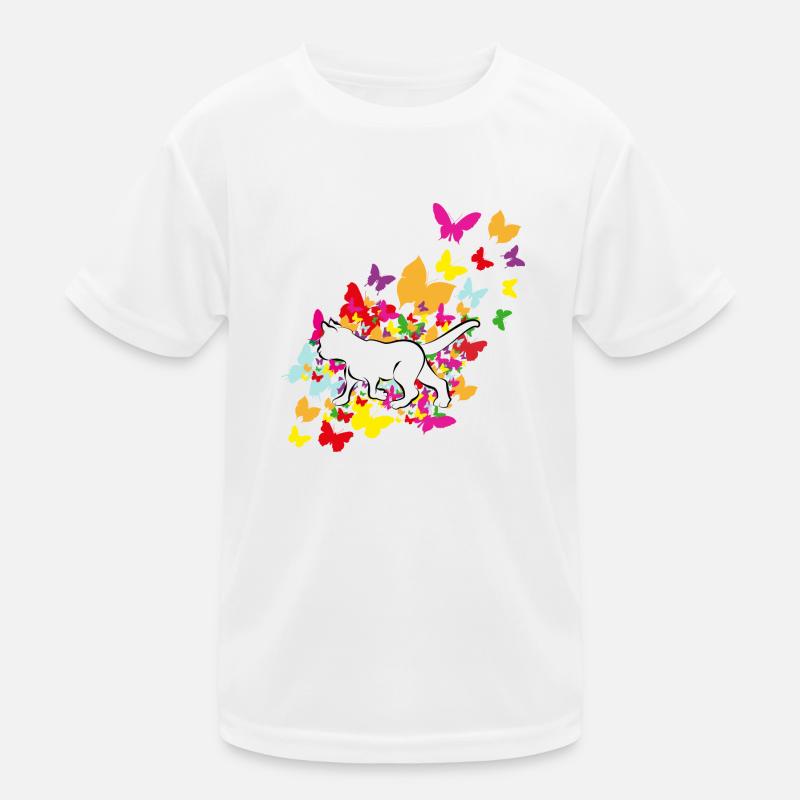 chat papillon 2 T-shirt sport Enfant