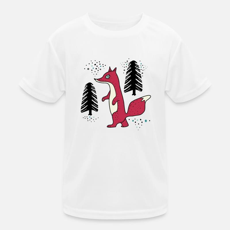 The fox sneaks through the forest Kids Functional T-Shirt