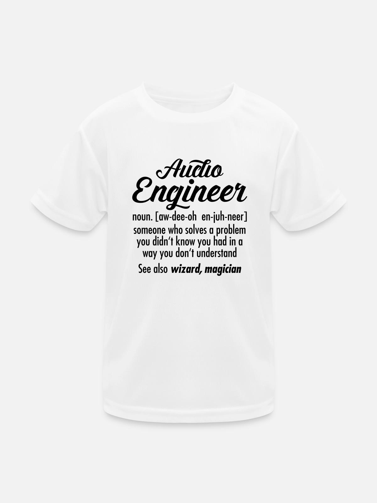Audio Engineer - Definition - Kids Functional T-Shirt - white - Front