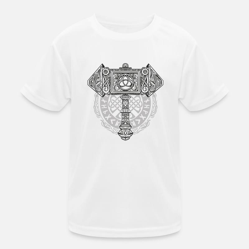 Symbole viking Nordique Thor Raben Hammer Mjölnir T-shirt sport Enfant