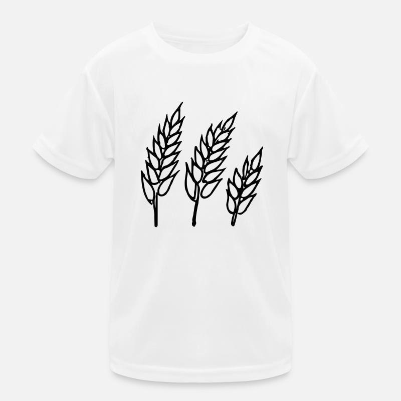 Weizen Illustration Brotbäcker Geschenkidee Kinder Funktions-T-Shirt